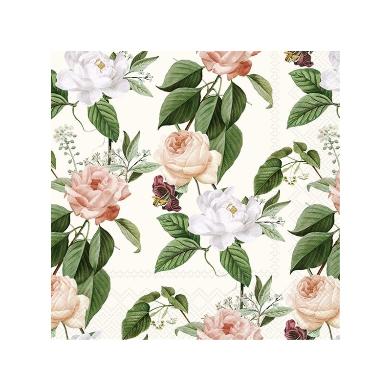 20 Servilletas decorativas flores naranjas y blancas IHR | TOPAZ