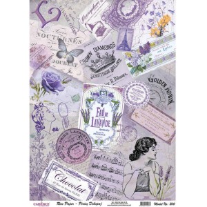 PAPEL DE ARROZ CADENCE LAVANDA Y MUJERES