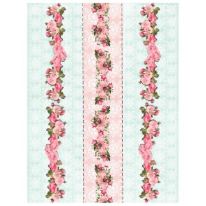 PAPEL DE ARROZ CADENCE GUIRNALDAS DE ROSAS 30x41 CM