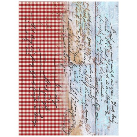 PAPEL DE ARROZ CADENCE FONDO MARINO LETRAS 30x41 CM