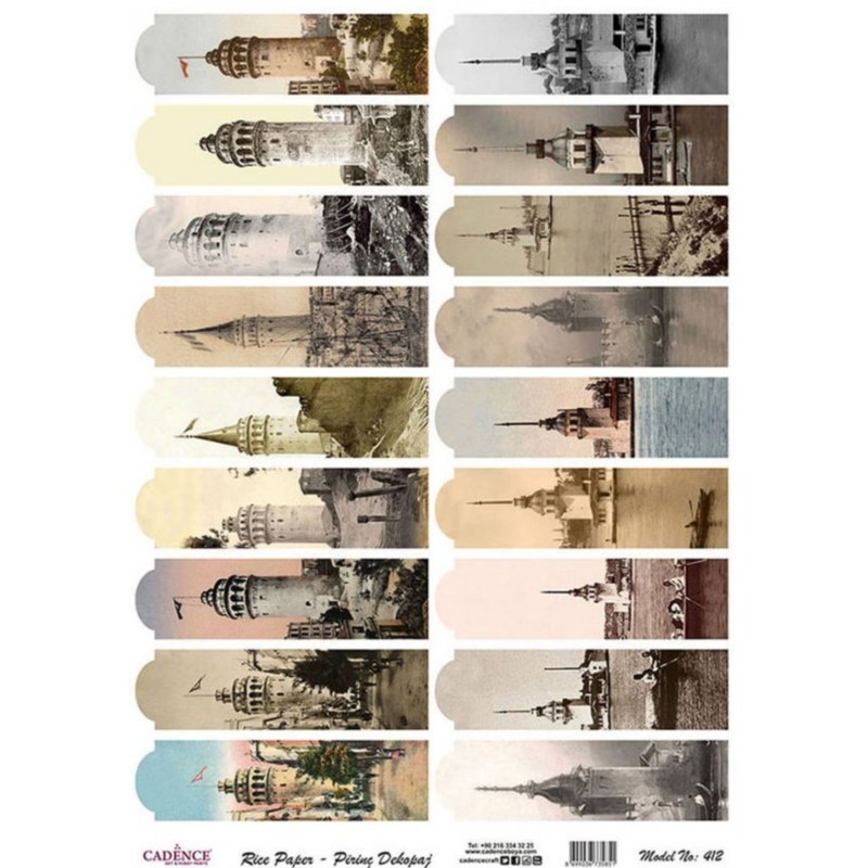 PAPEL DE ARROZ CADENCE TORRES 30x41 CM