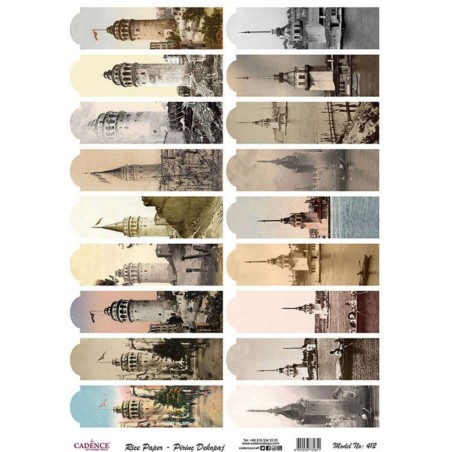 PAPEL DE ARROZ CADENCE TORRES 30x41 CM