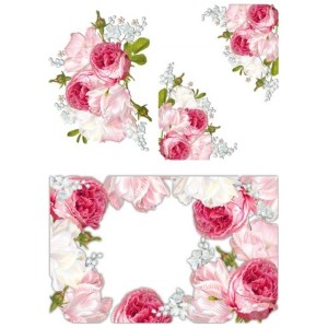 PAPEL DE ARROZ CADENCE ROSAS 30x41 CM