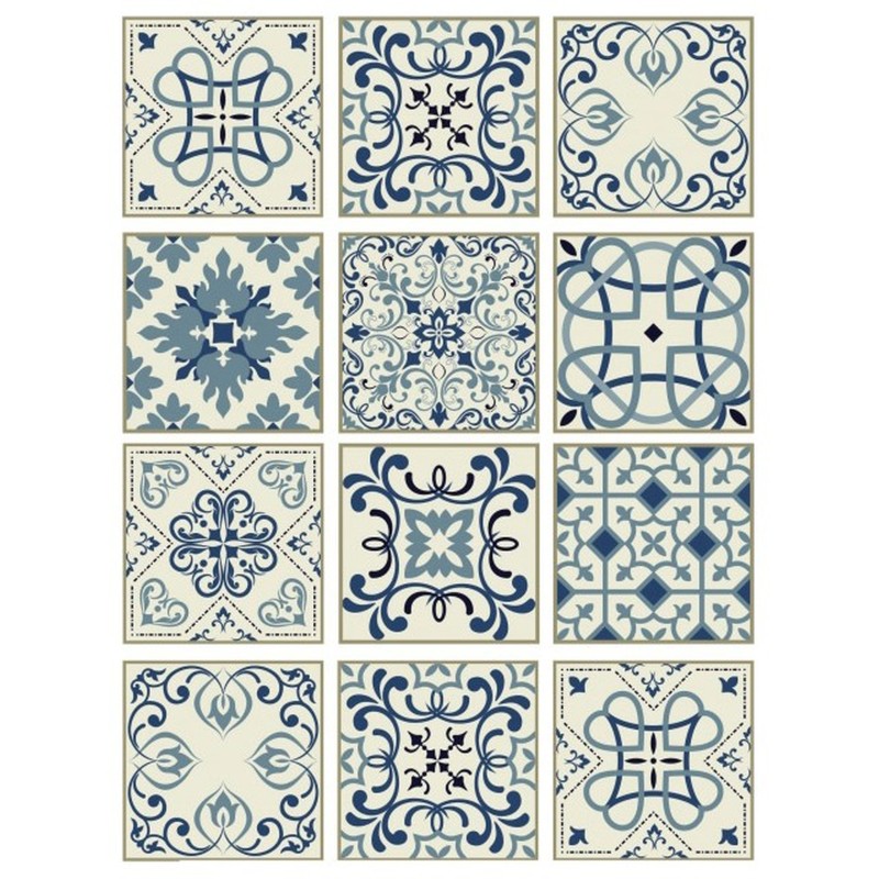 PAPEL DE ARROZ CADENCE GRECAS AZULES 30x41 CM