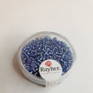 Abalorios Rayher gran calidad 2 mm caja 17 gr azul - TOPAZ
