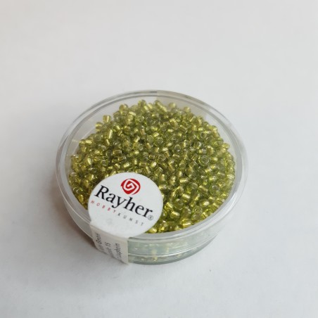 Abalorios para bisutería 2 mm. Color verde.