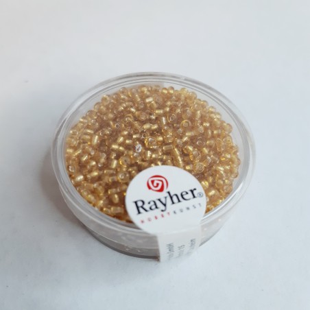 Abalorios para bisutería 2 mm. Color dorado.