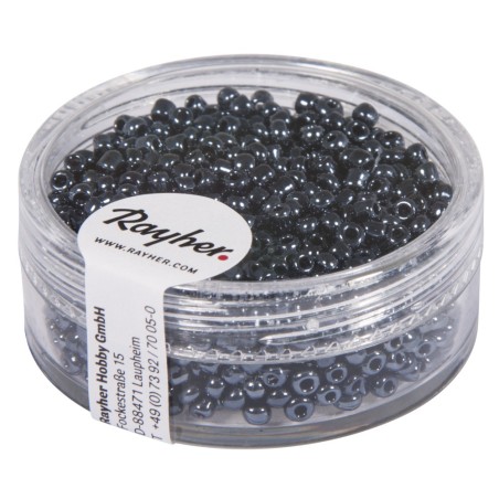 Abalorios para bisutería 2 mm. Color hematite.