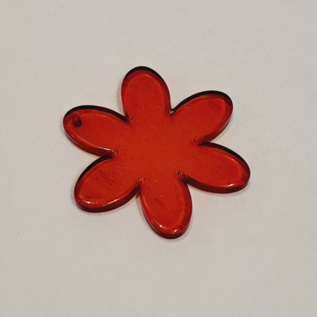 Colgante flor rojo