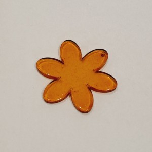 Colgante flor naranja mate