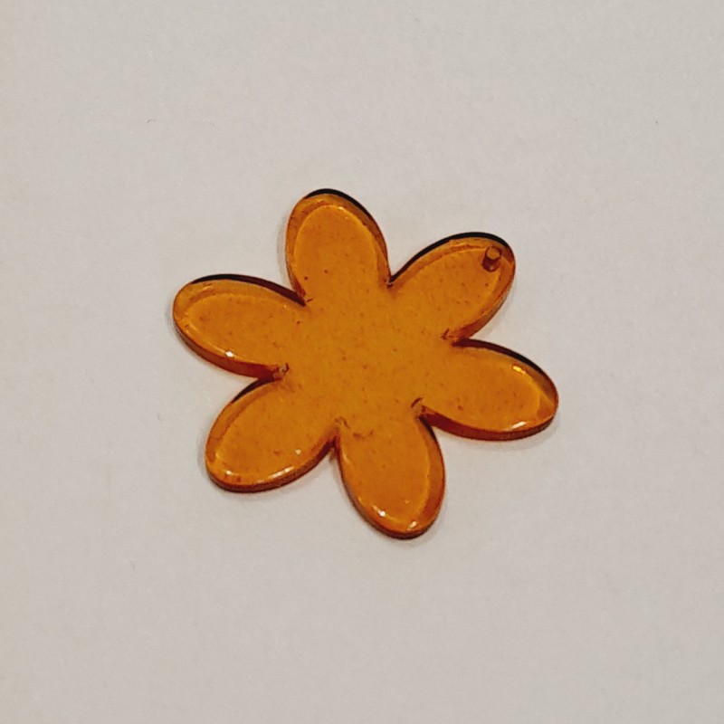 Colgante flor naranja mate