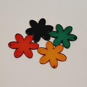 Colgante flor mate traslucido