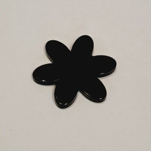 Colgante flor negro mate