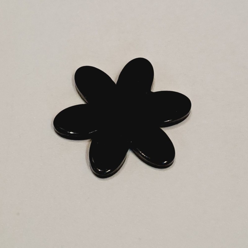 Colgante flor negro mate