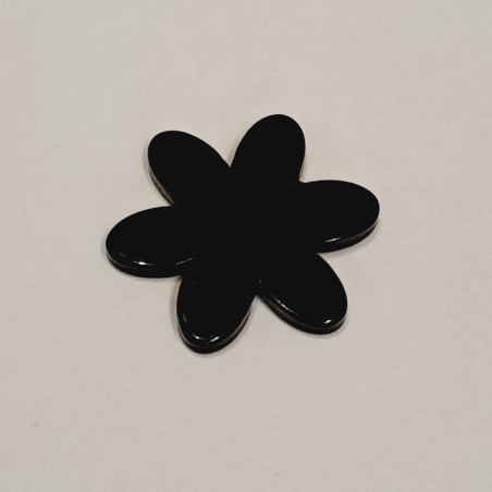 Colgante flor negro mate