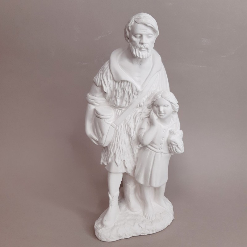 Pastor con niña para portal de Belén