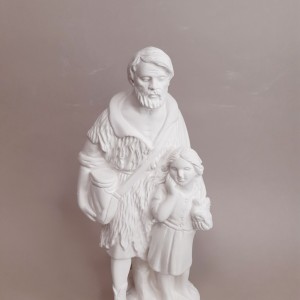 Pastor con niña para portal de Belén