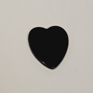 Colgante corazón negro mate