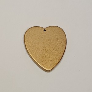 Colgante corazón dorado mate