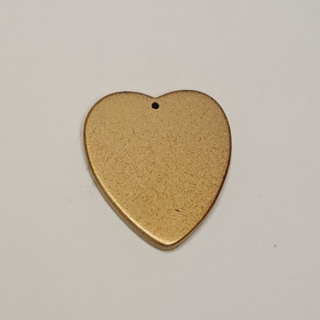 Colgante corazón dorado mate