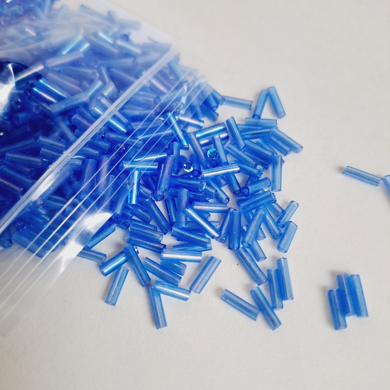 Abalorio Canutillo Azul Zafiro 6 mm