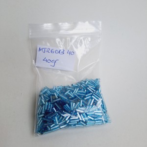 Abalorio Canutillo Azul turquesa 6 mm