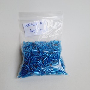 Abalorio Canutillo Azul turquesa oscuro 6 mm