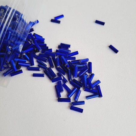 Abalorio Canutillo Azul ultramar 6 mm