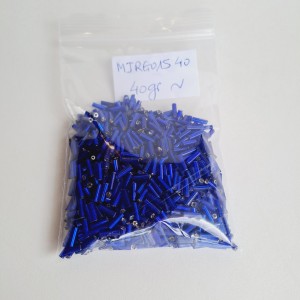 Abalorio Canutillo Azul ultramar 6 mm