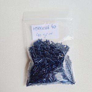 Abalorio Canutillo azul hematite 6 mm