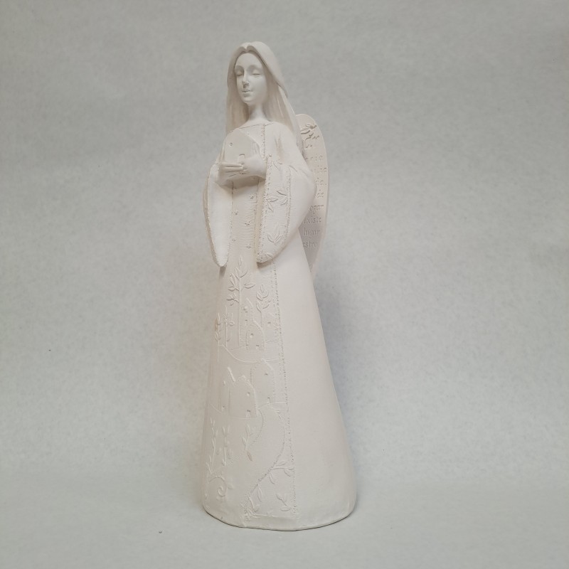 Angel Bendice mi hogar. Figura de escayola