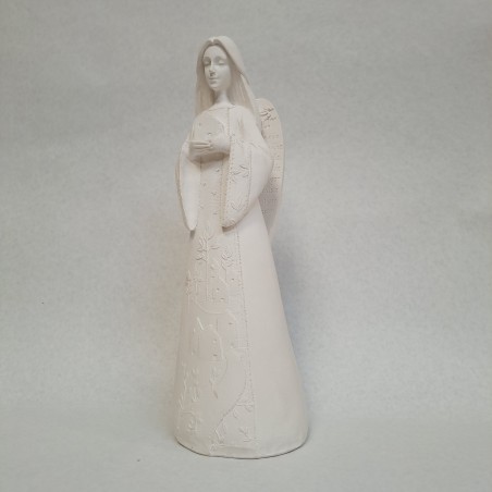 Angel Bendice mi hogar. Figura de escayola