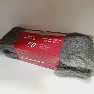 Lana de acero grano medio