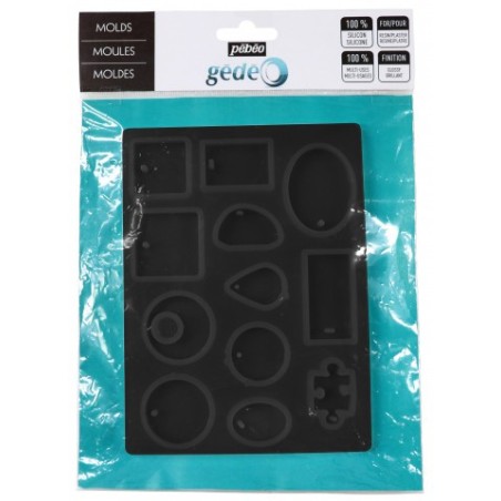 Plancha de 12 moldes de silicona para joyería - TOPAZ