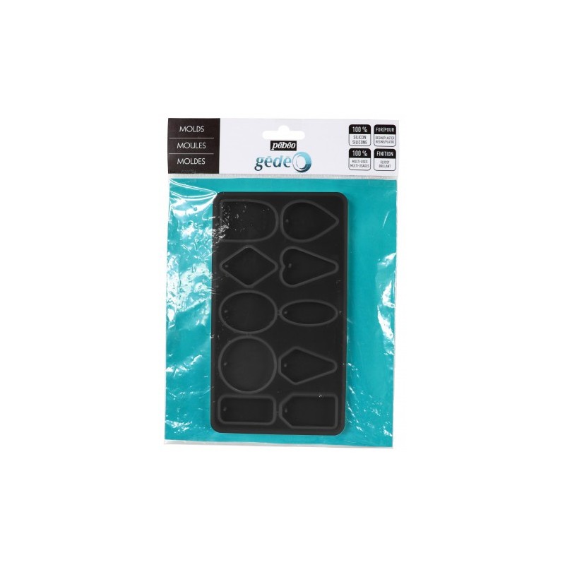 Plancha de 10 moldes de silicona para joyería - TOPAZ