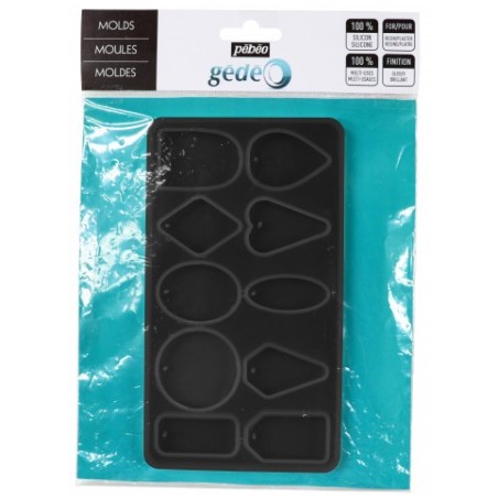 Plancha de 10 moldes de silicona para joyería - TOPAZ