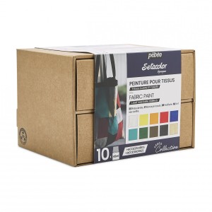 Caja de 10 colores setacolor para pintura para tela - TOPAZ