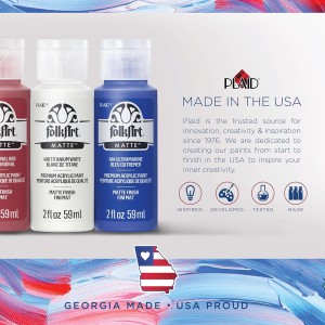 SET 12 colores festival pintura acrílica mate Folk Art - TOPAZ