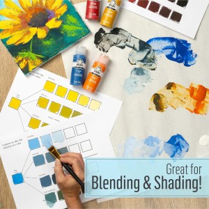 SET 12 colores festival pintura acrílica mate Folk Art - TOPAZ