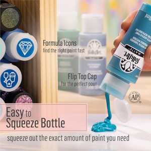 SET 12 colores festival pintura acrílica mate Folk Art - TOPAZ