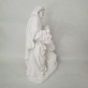 Figura compacta de escayola Sagrada Familia 21 cm.
