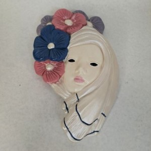 Máscara de escayola modelo flores