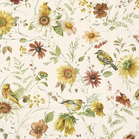 Servilletas de papel motivo flores