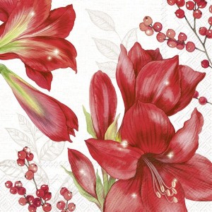 Servilletas decorativas elegant amaryllis
