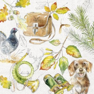 preciosas servilletas motivo caza