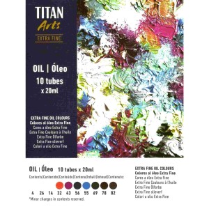 Caja óleo Titan. Diez colores extrafinos a un precio excelente