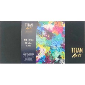 Caja óleo Titan. Diez colores extrafinos a un precio excelente