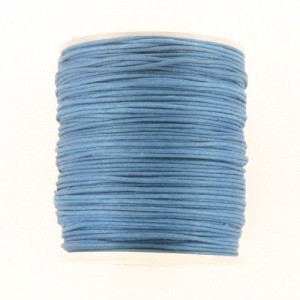 CORDON ALGODÓN ENCERADO 1 MM AZUL
