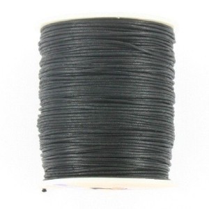CORDON ALGODÓN ENCERADO 1 MM NEGRO