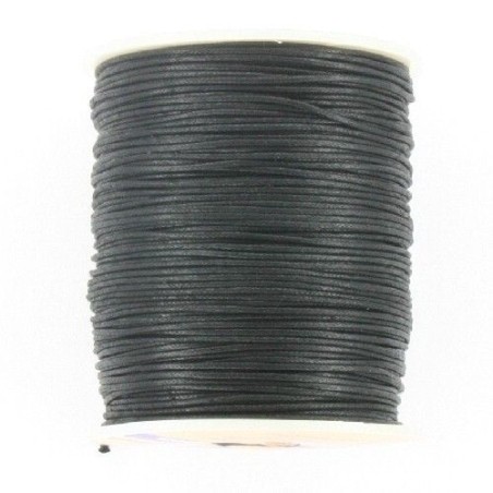 CORDON ALGODÓN ENCERADO 1 MM NEGRO